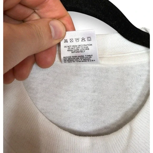 Vintage 1990 Tomkats Catering T Shirt L White Sgt Bilko Film Crew Promo Cat - Picture 9 of 14